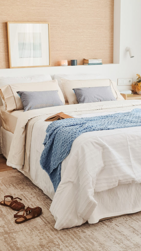 El dormitorio de @maiglesa, colores calmados que evocan el estilo Mediterráneo - don algodon